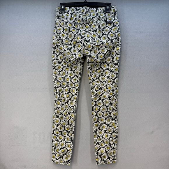 7 For All Mankind Jeans Women's 27 (4) Black White Daisy Skinny Ankle Preppy - Picture 2 of 15